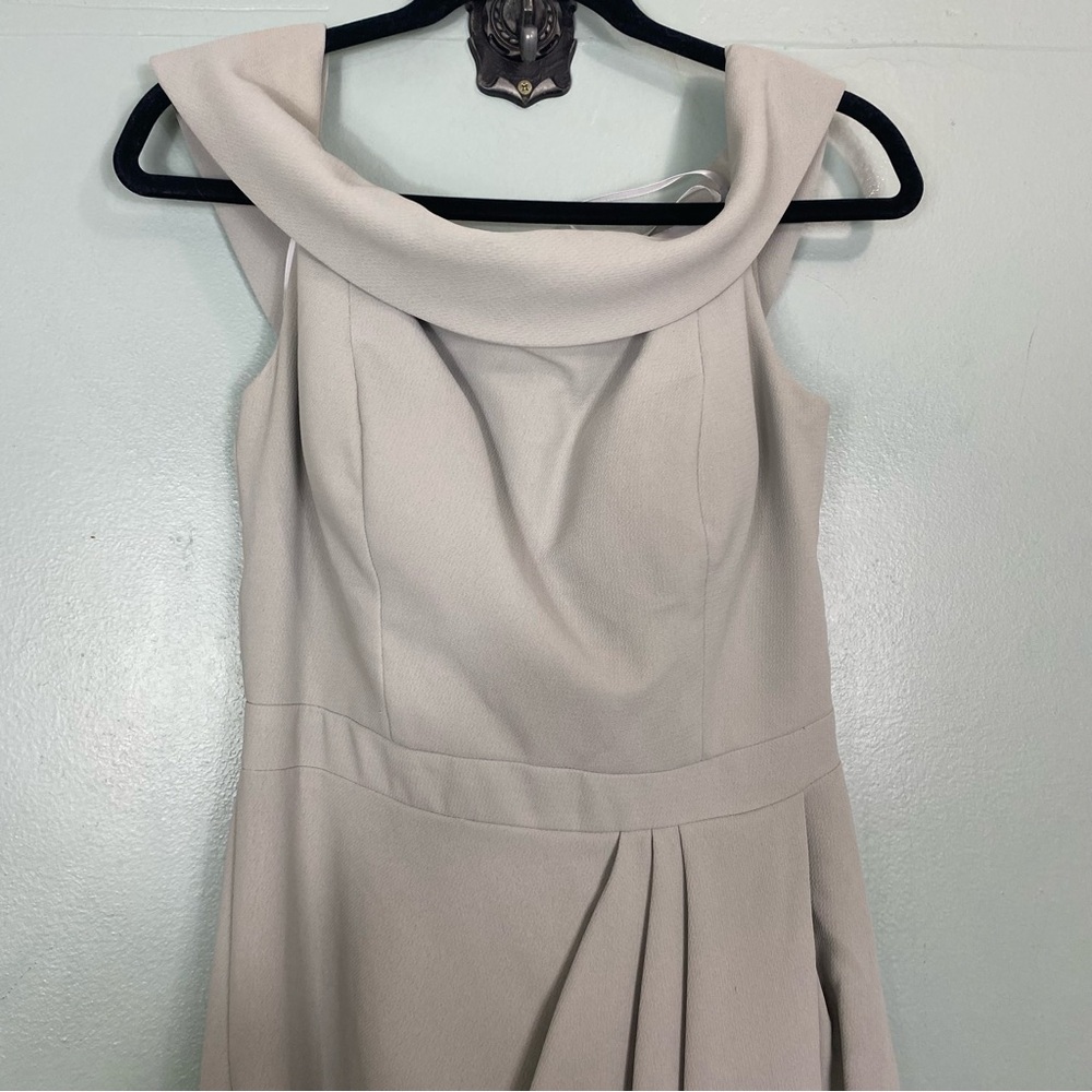 BHLDN Thompson Off The Shoulder Midi Dress Tulip Hem Sage Green Sz 8 - Picture 4 of 9